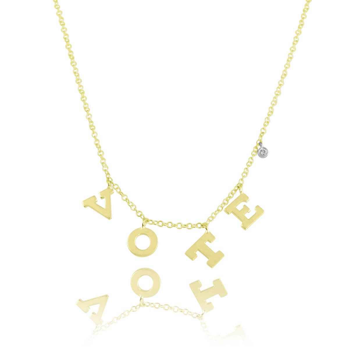 Meira T Vote Necklace - Single Diamond