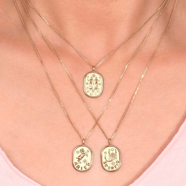 Diamond Gemini Zodiac Star Necklace