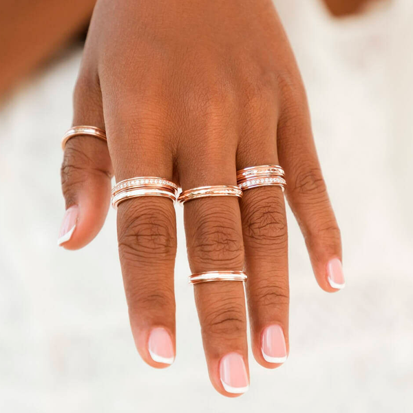 Lunar Meditation Spinner Ring - Vermeil Yellow Gold