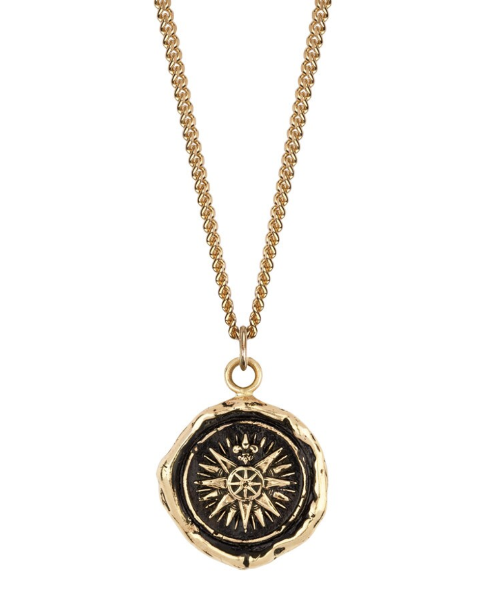 Direction Gold Talisman Necklace